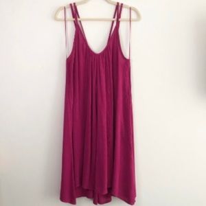 Love Stitch Pink Crinkle Gauze Dress